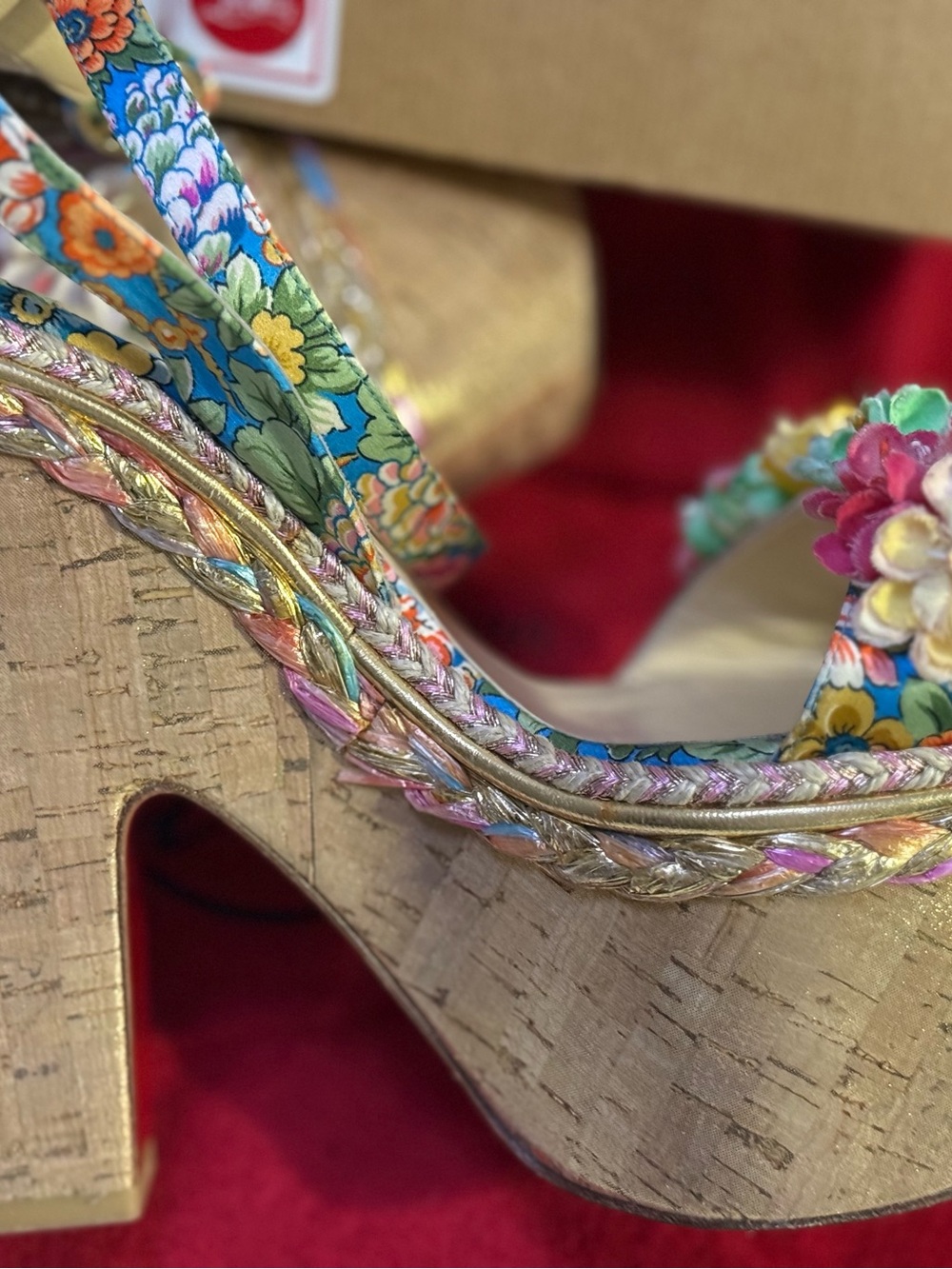 Christian Louboutin Arielle Sevillana version multi gold platform sandals - Picture 6 of 8